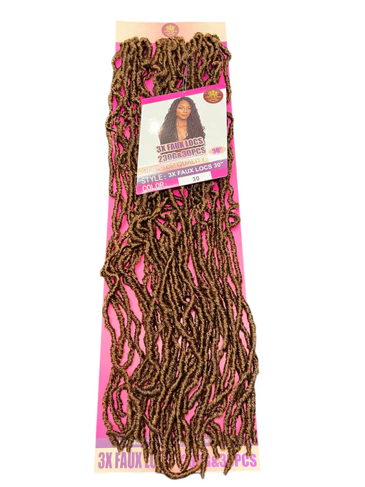 Soft Natural-Look- 3X Faux Locs 30" Crochet Locs - Omez Beauty Products