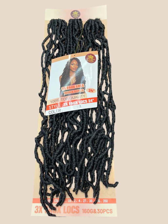 3X Faux Locs 24" - Omez Beauty Products 