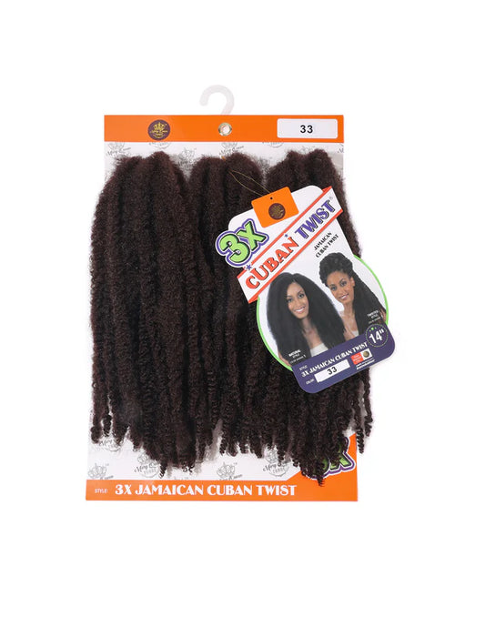 3X Jamaican Cuban Twist 14" - Omez Beauty Products 