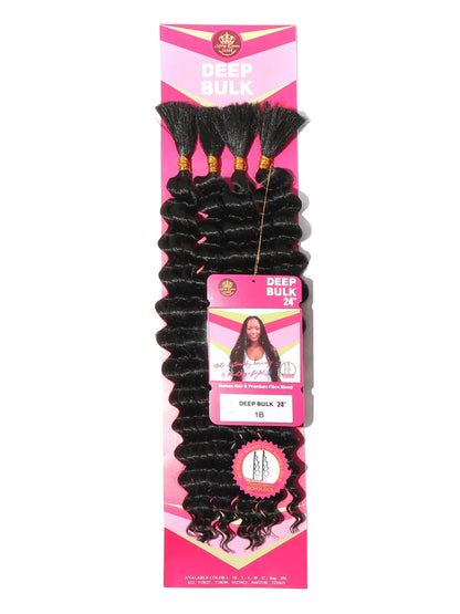 Boho Deep Bulk Human Hair Blend 24" - Omez Beauty Products 