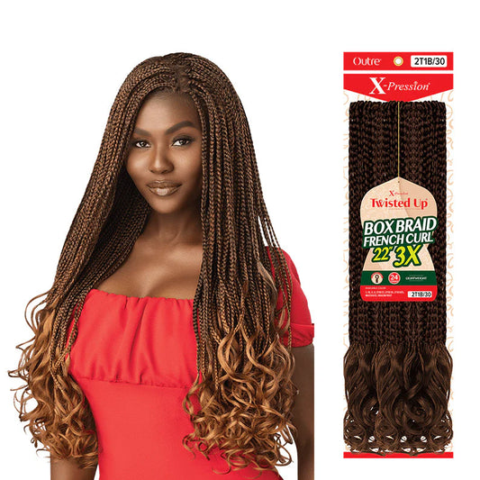 OUTRE X-Pression Box Braid French Curl 22" 3X - Omez Beauty Products 